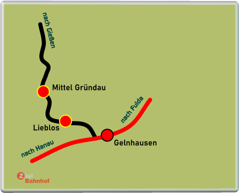 Gelnhausen Lieblos Mittel Gründau nach Hanau nach Fulda nach Gießen