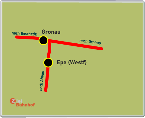 Gronau Epe (Westf) nach Ochtrup nach Enschede nach Ahaus